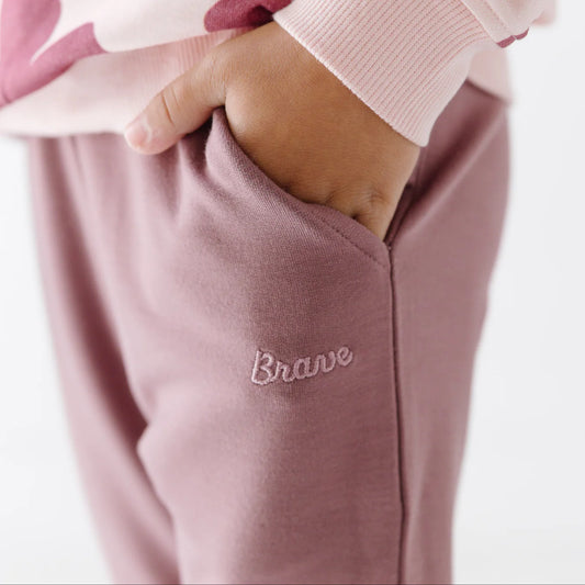 Bamboo French Terry Joggers | Plum