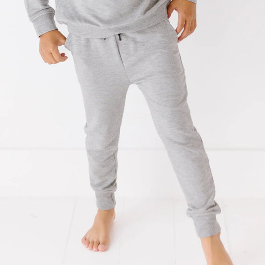 Bamboo French Terry Joggers | Dark Heather Gray