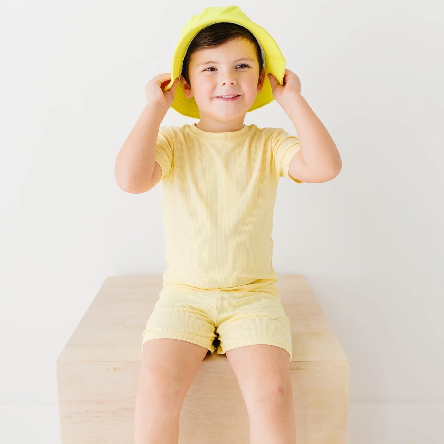 Shorts Bamboo Pajama Set | Lemon Yellow