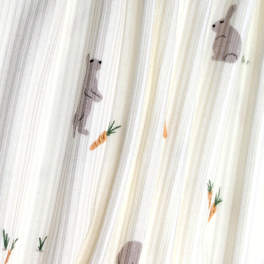 Bamboo Pajama Set | Bunnies (Small Ribbed)