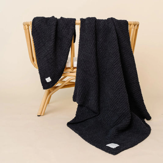 Chenille Blanket | charcoal