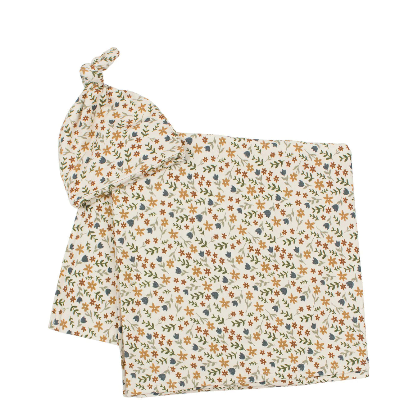 Swaddle + Hat Bundle | Cream Floral