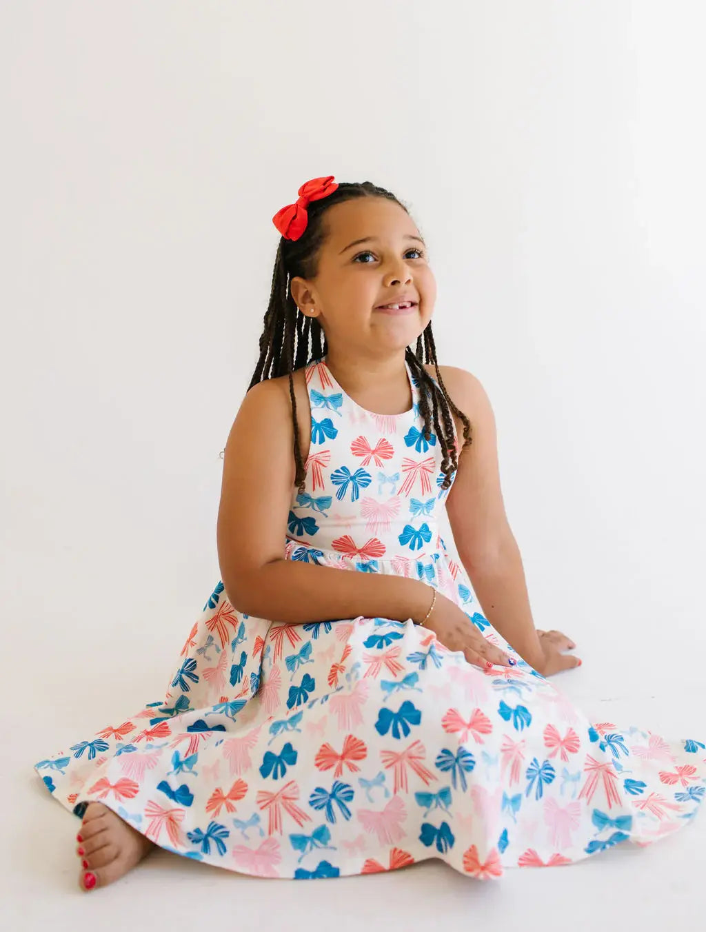 Sofia Dress in Patriotic Bows