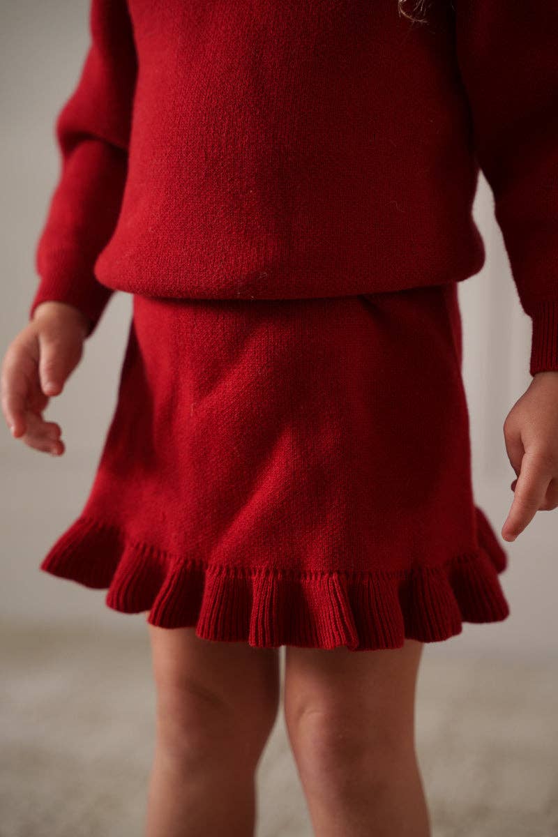 Knit Sweater & Ruffle Skirt Set | Ruby