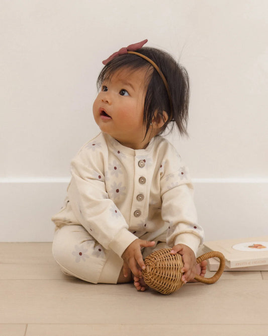 Relaxed Fleece Jumpsuit | Blue Daisy