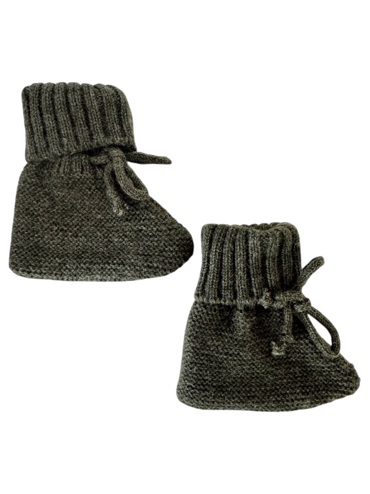 Knit Booties | Forest Green