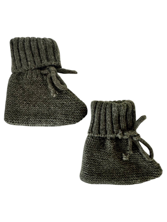 Knit Booties | Forest Green