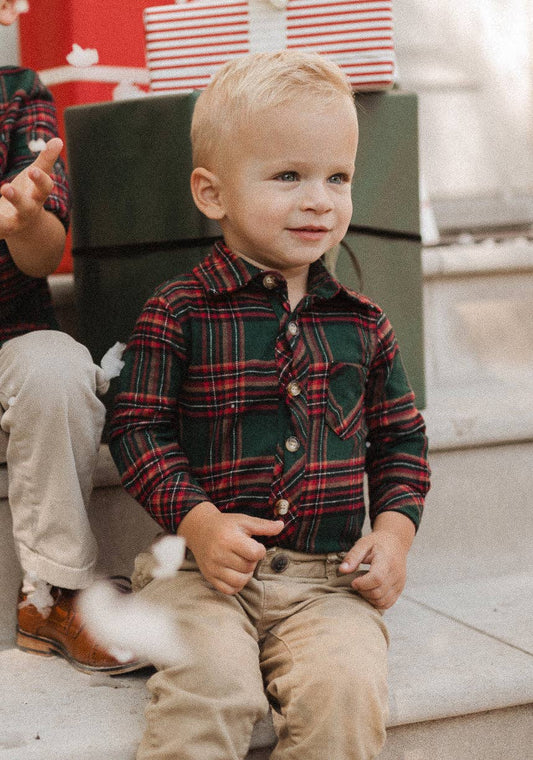 John Romper | Evergreen Plaid