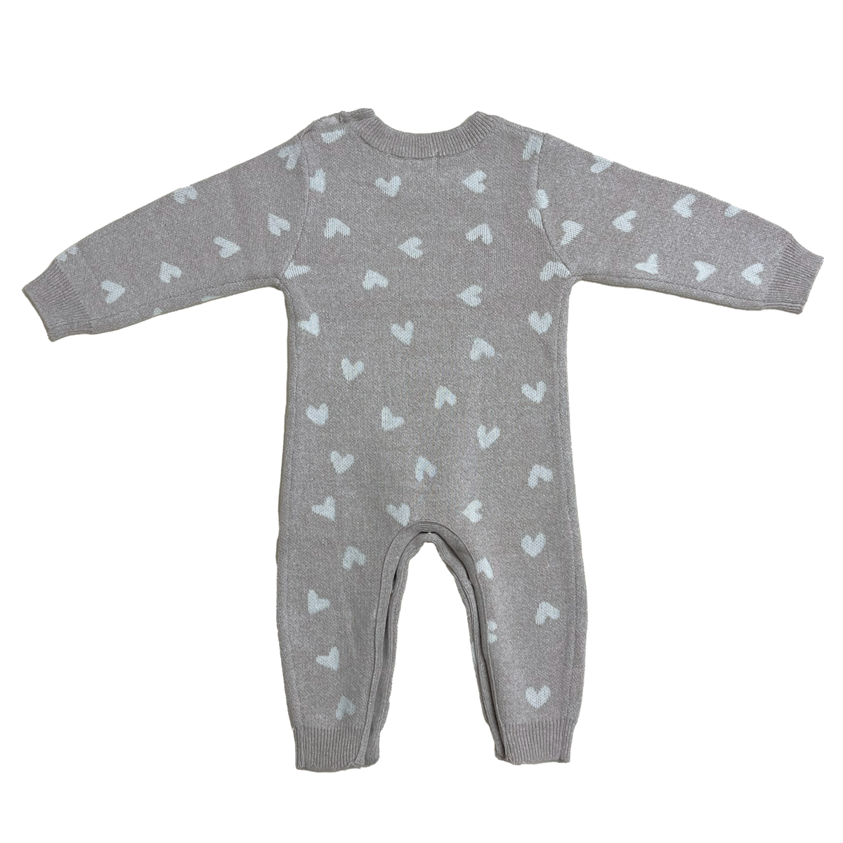 Heart Jumpsuit in Heather Beige
