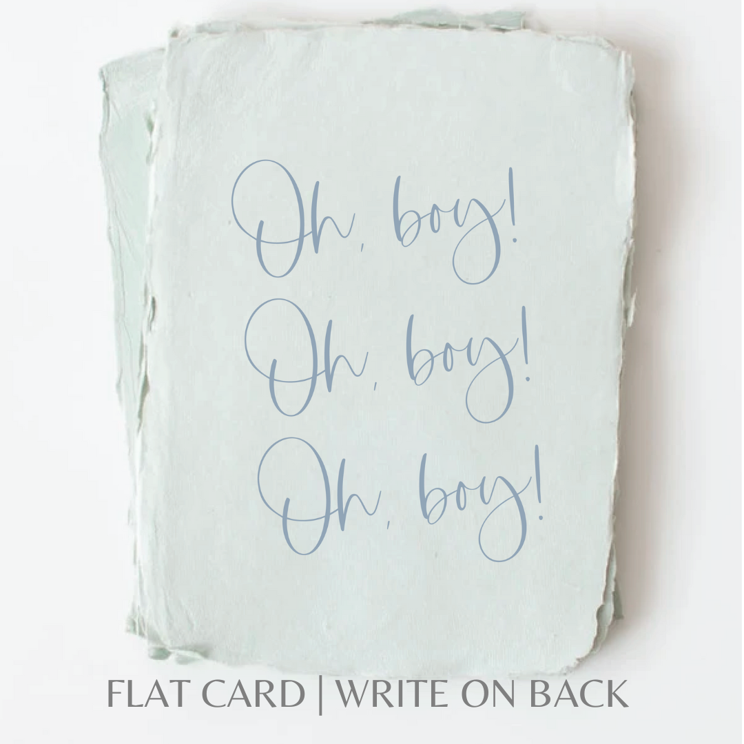 Oh boy! Baby Shower Greeting Card + Decor