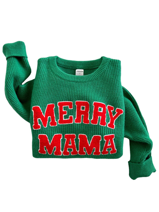 Merry Mama Women's Knit Sweater | Green