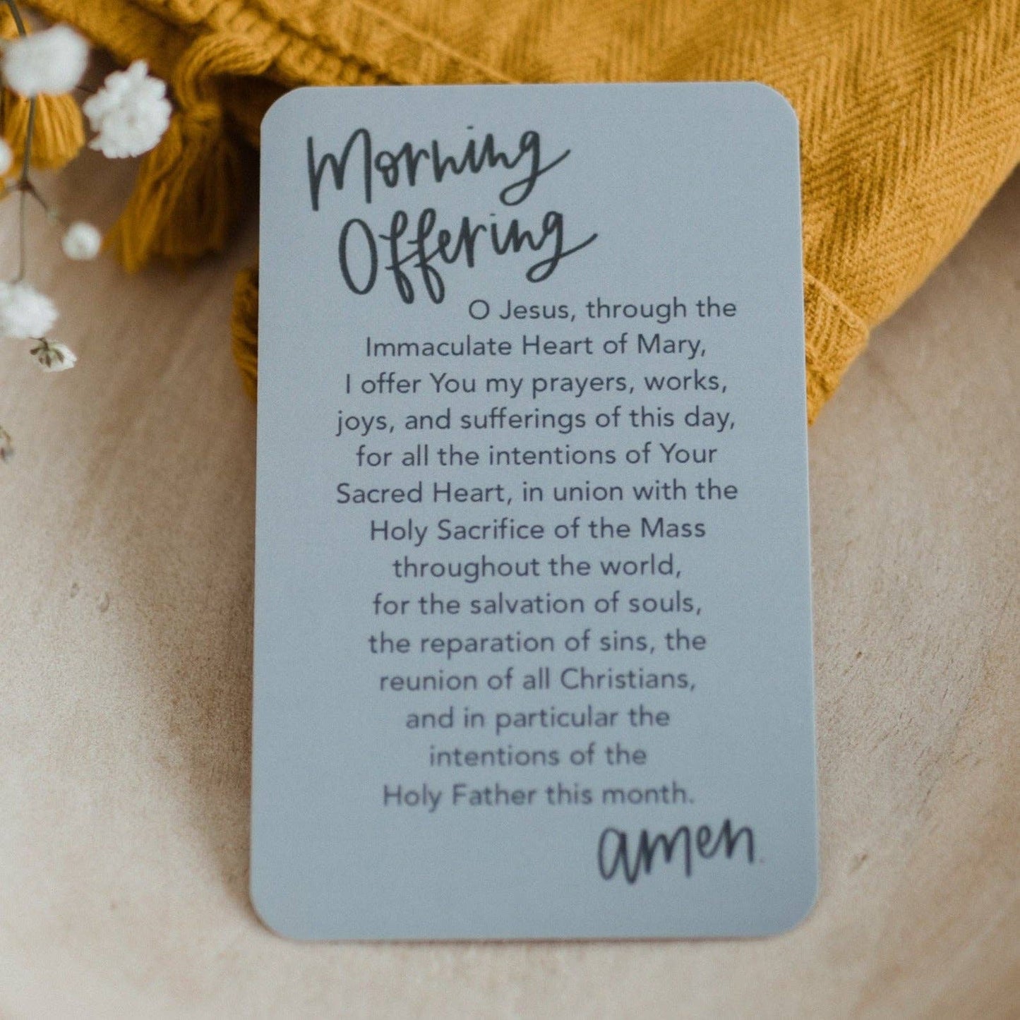 The Morning Offering Prayer Card