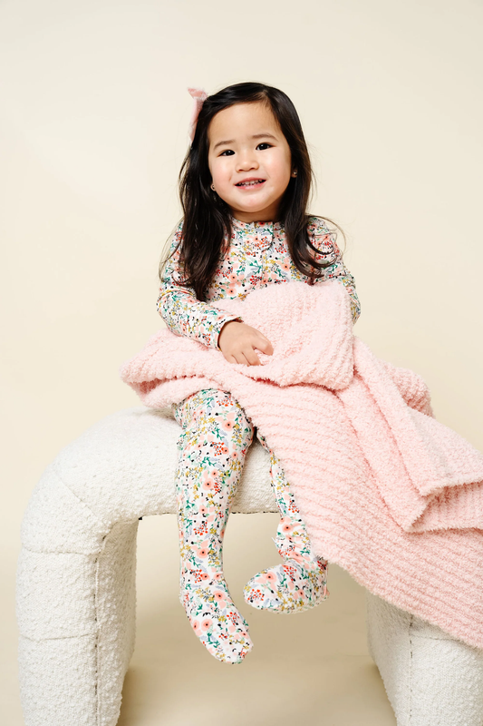 Chenille Blanket | Blush Pink