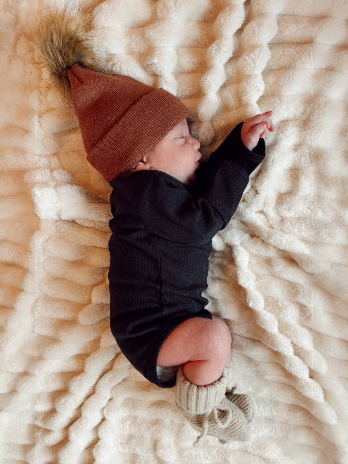 Baby's First Hat | Sandalwood Fur Pom