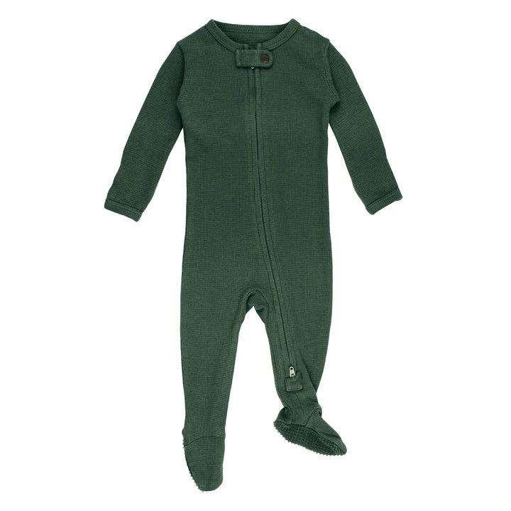 Evergreen Thermal Footed Sleeper | 2-Way Zipper
