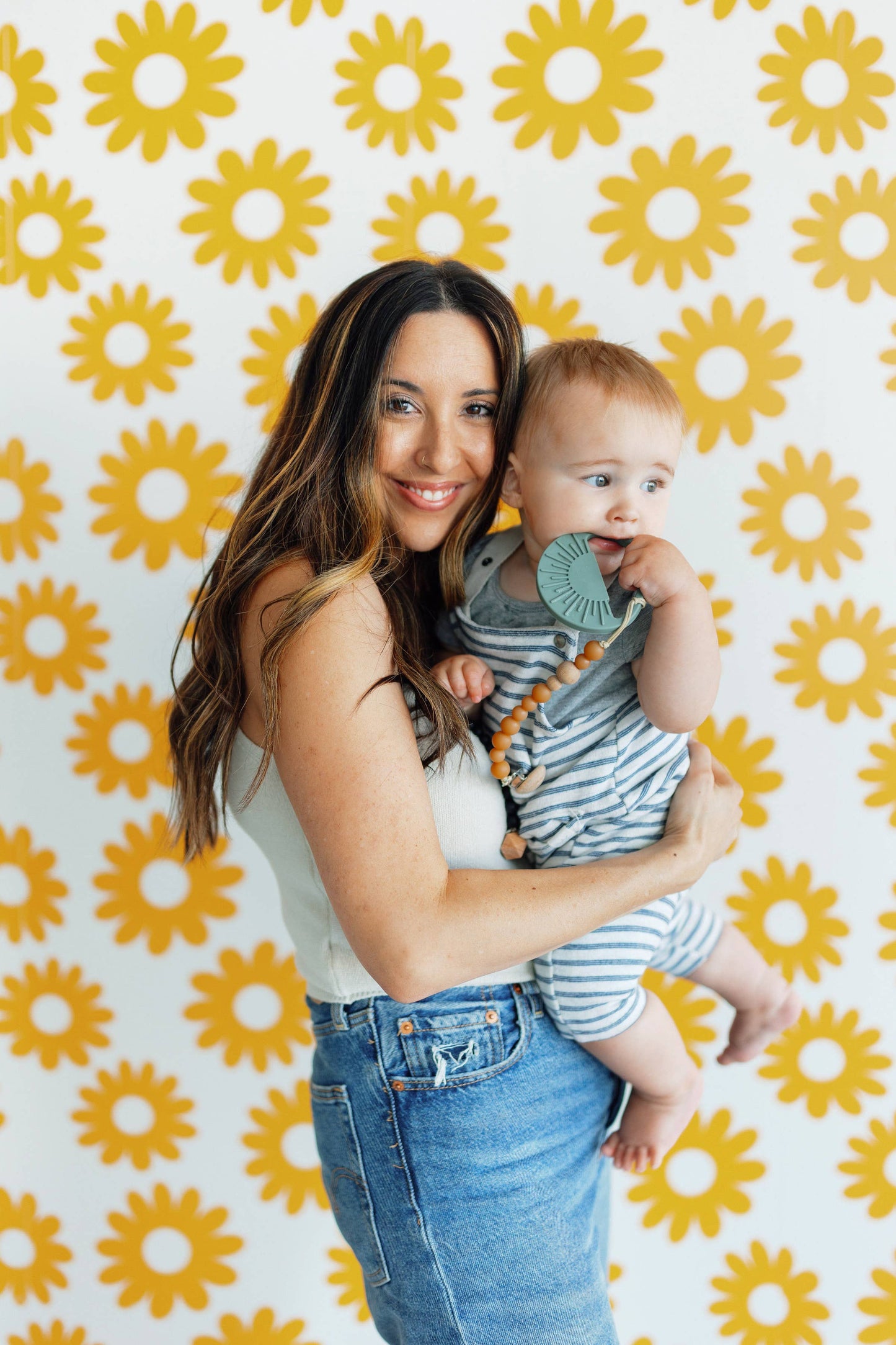 Classic Pacifier Clip - Wood + Heava Natural Rubber