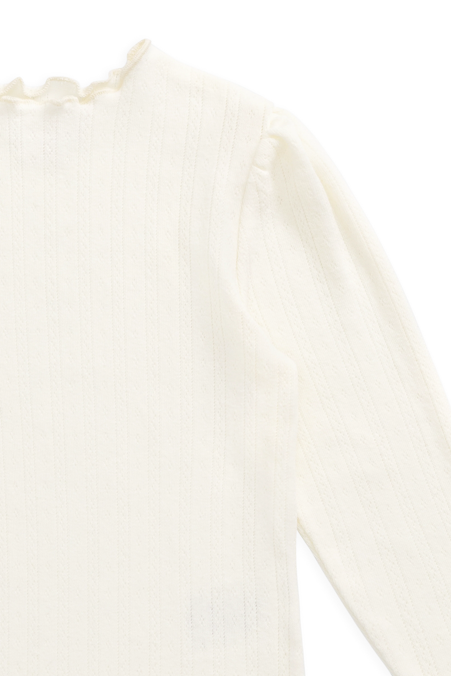 Organic Cotton Pointelle Eliane Top | Parchment