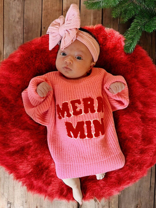 Merry Mini Knit Sweater | Bubblegum
