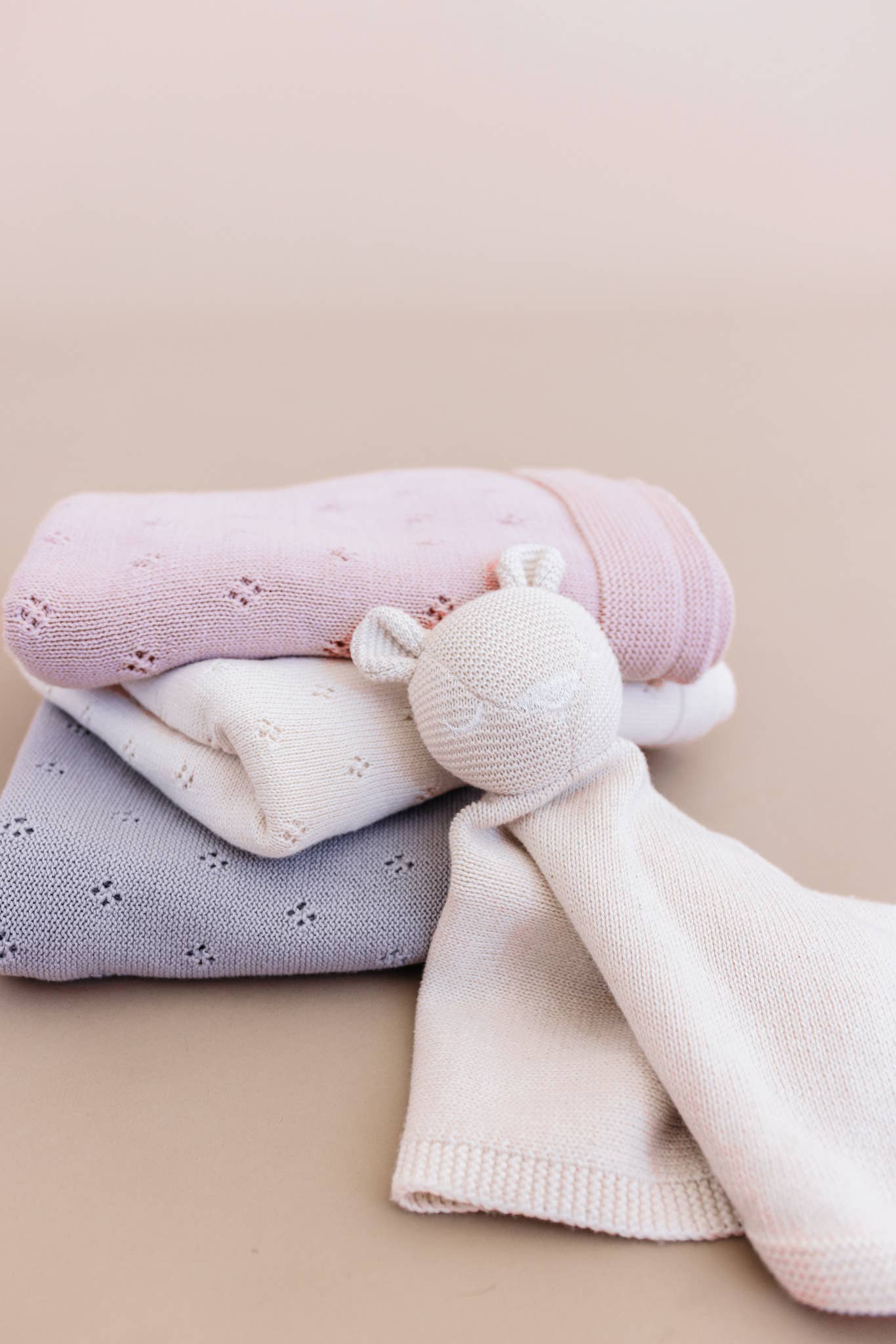 Organic Cotton Heirloom Pique Blanket | Cream