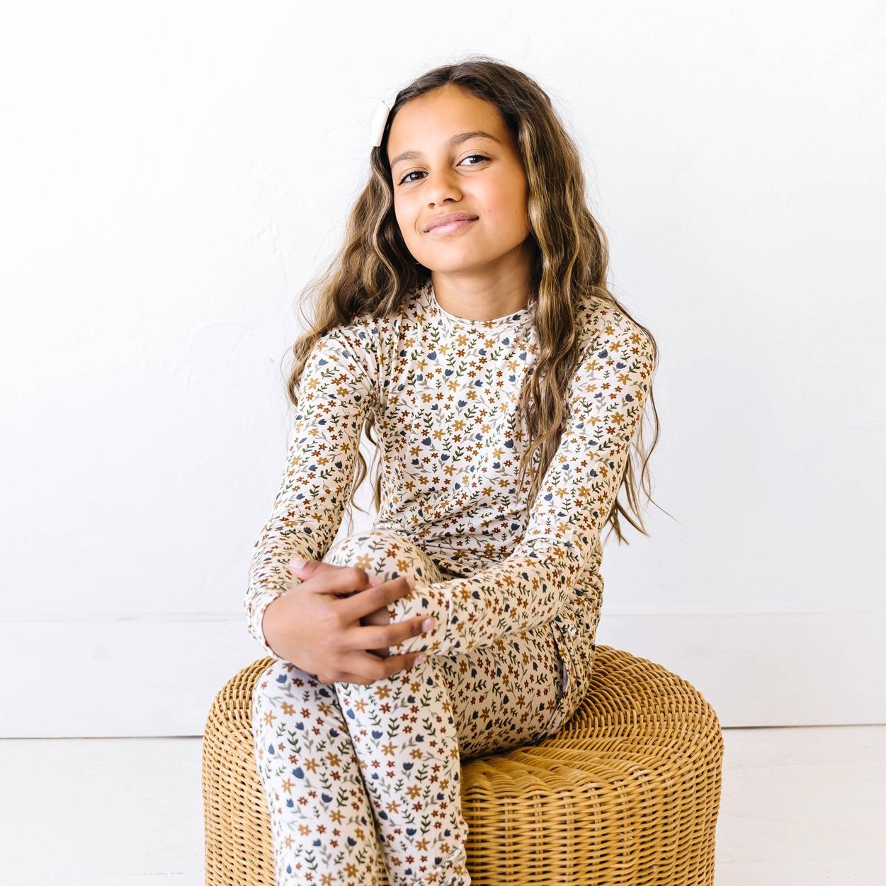 Two-Piece Pajama Set | Cream Floral