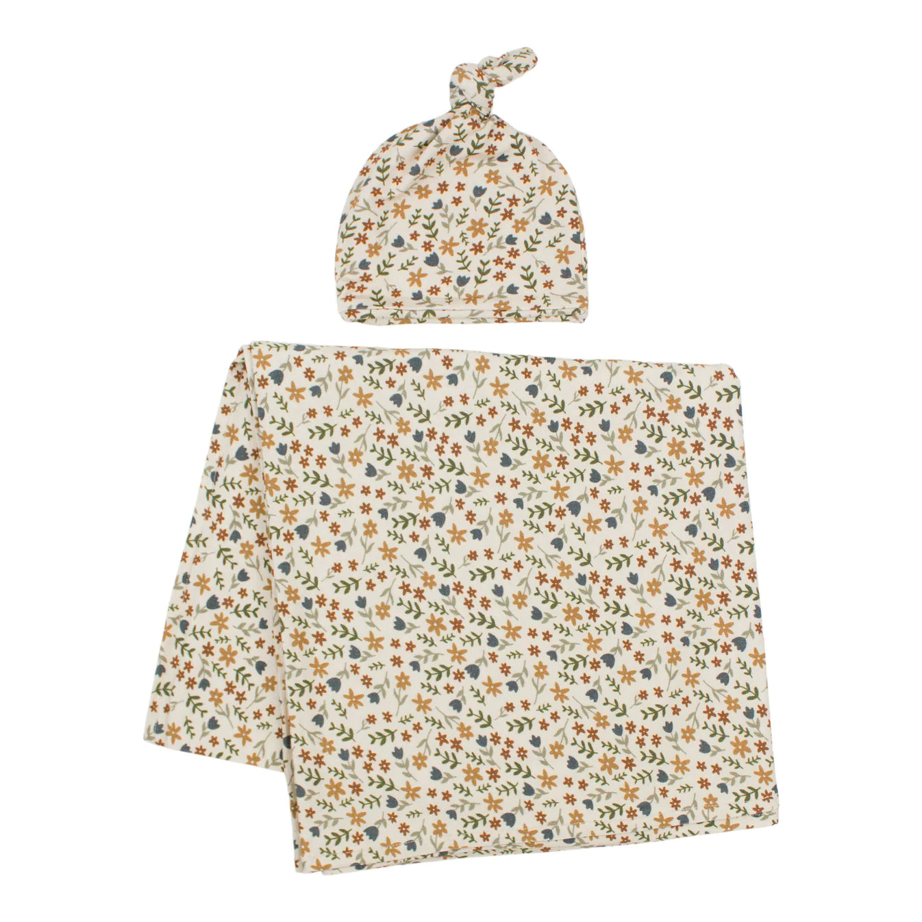Swaddle + Hat Bundle | Cream Floral