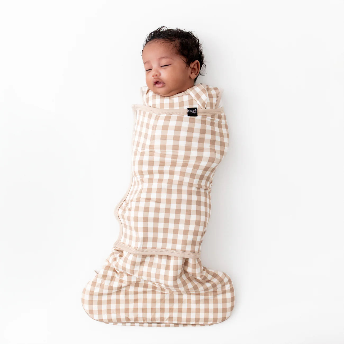 Bamboo Sleep Bag Swaddler | Gingham Bisque