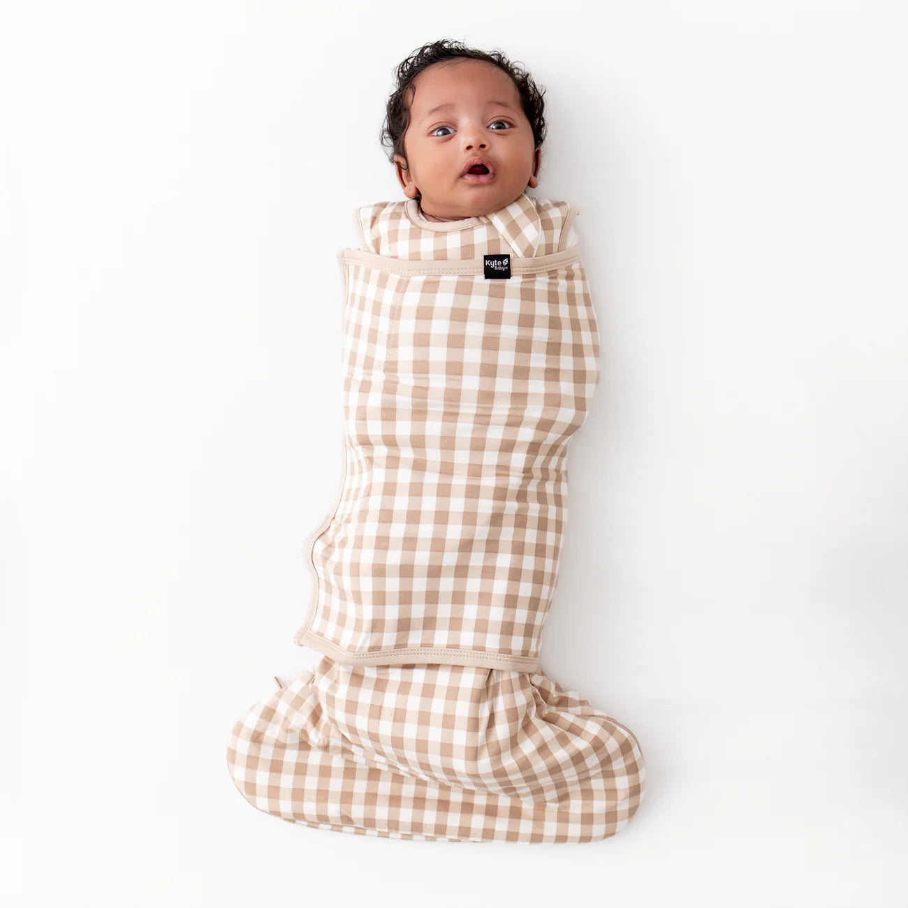 Bamboo Sleep Bag Swaddler | Gingham Bisque