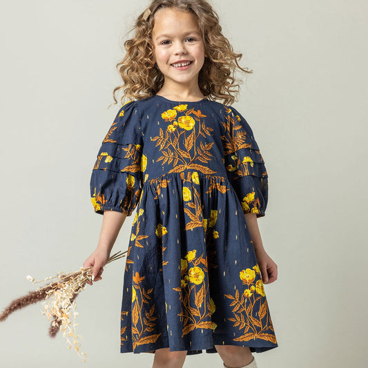 Brooke Dress | Navy Poppy