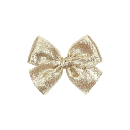 Gold Chiffon Bow | Pigtail Set