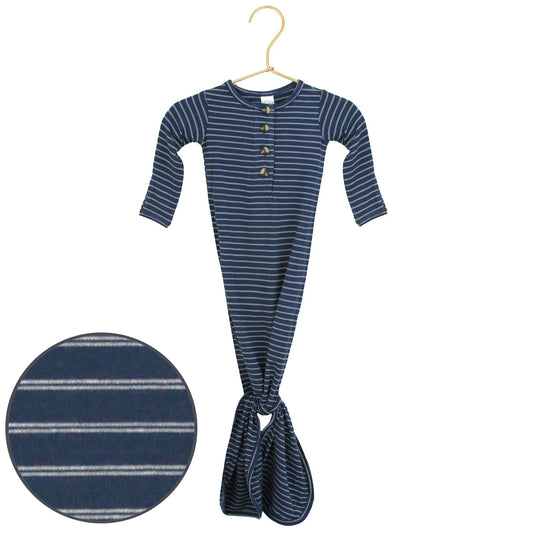 Knotted Gown | Hank (Navy Stripe)