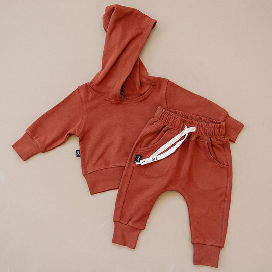 Harley Hoodie & Jogger Set | Burnt Red