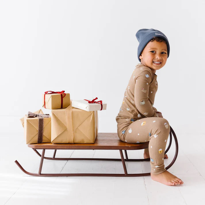 Ribbed Two-Piece Bamboo Pajama Set | Hot Cocoa