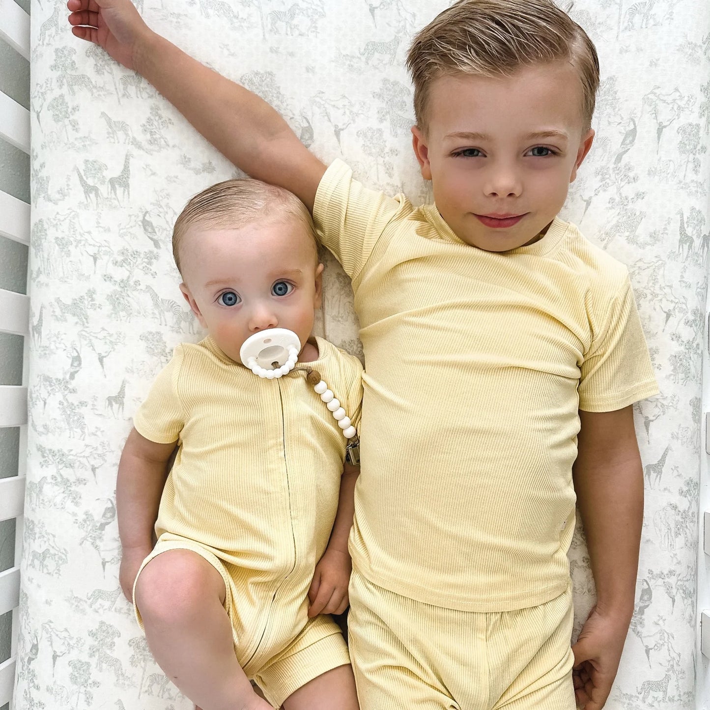 Shorts Bamboo Pajama Set | Lemon Yellow