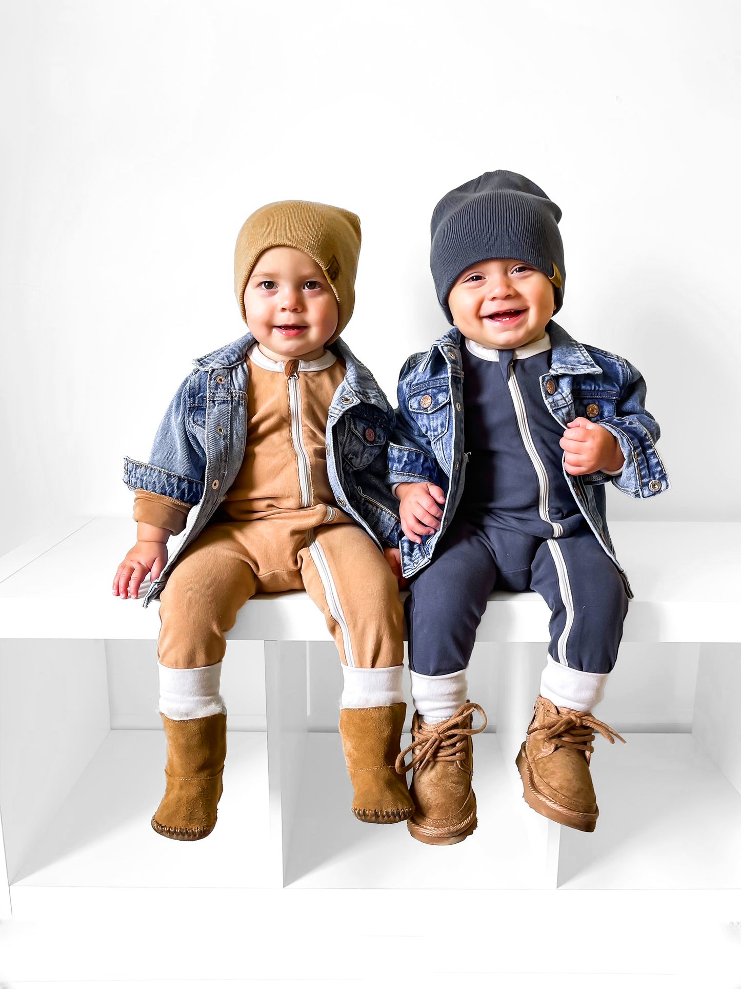 2-Way Zip Romper | Nutmeg