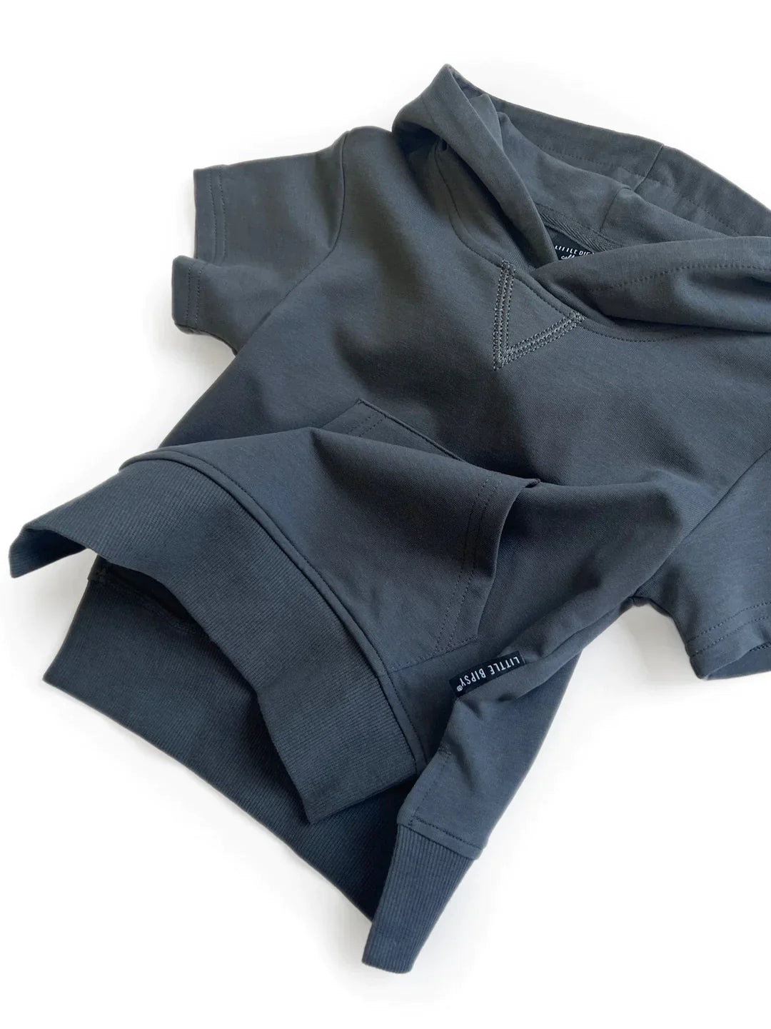 Short Sleeve Hoodie | Pewter