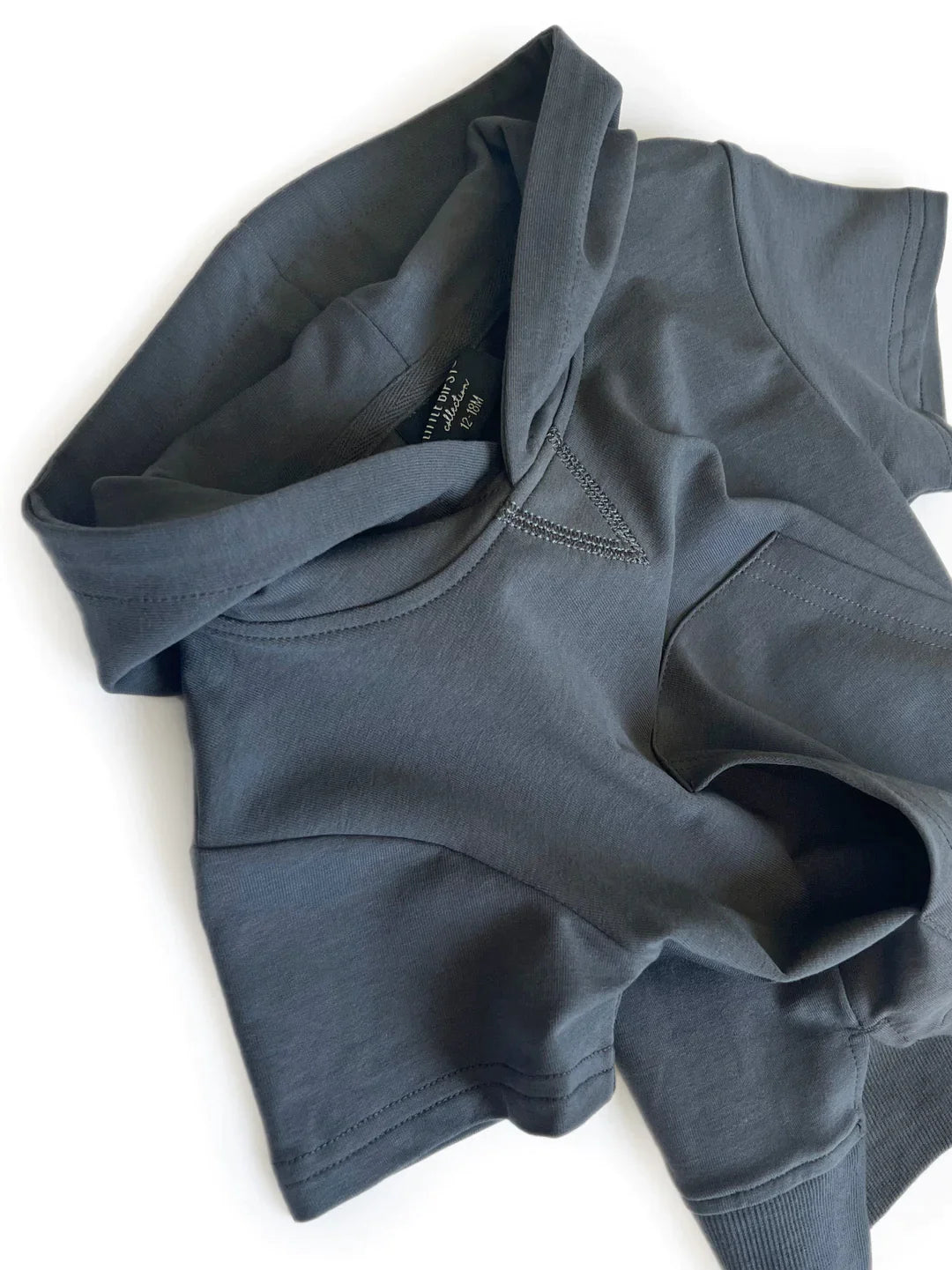 Short Sleeve Hoodie | Pewter