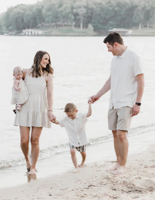 Women's Linen Tiered Dress | Sand