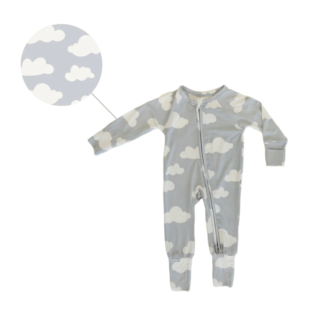 Bamboo Zip Romper | Cloud