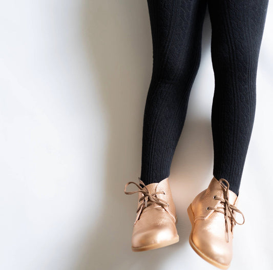 Cable Knit Tights | Black