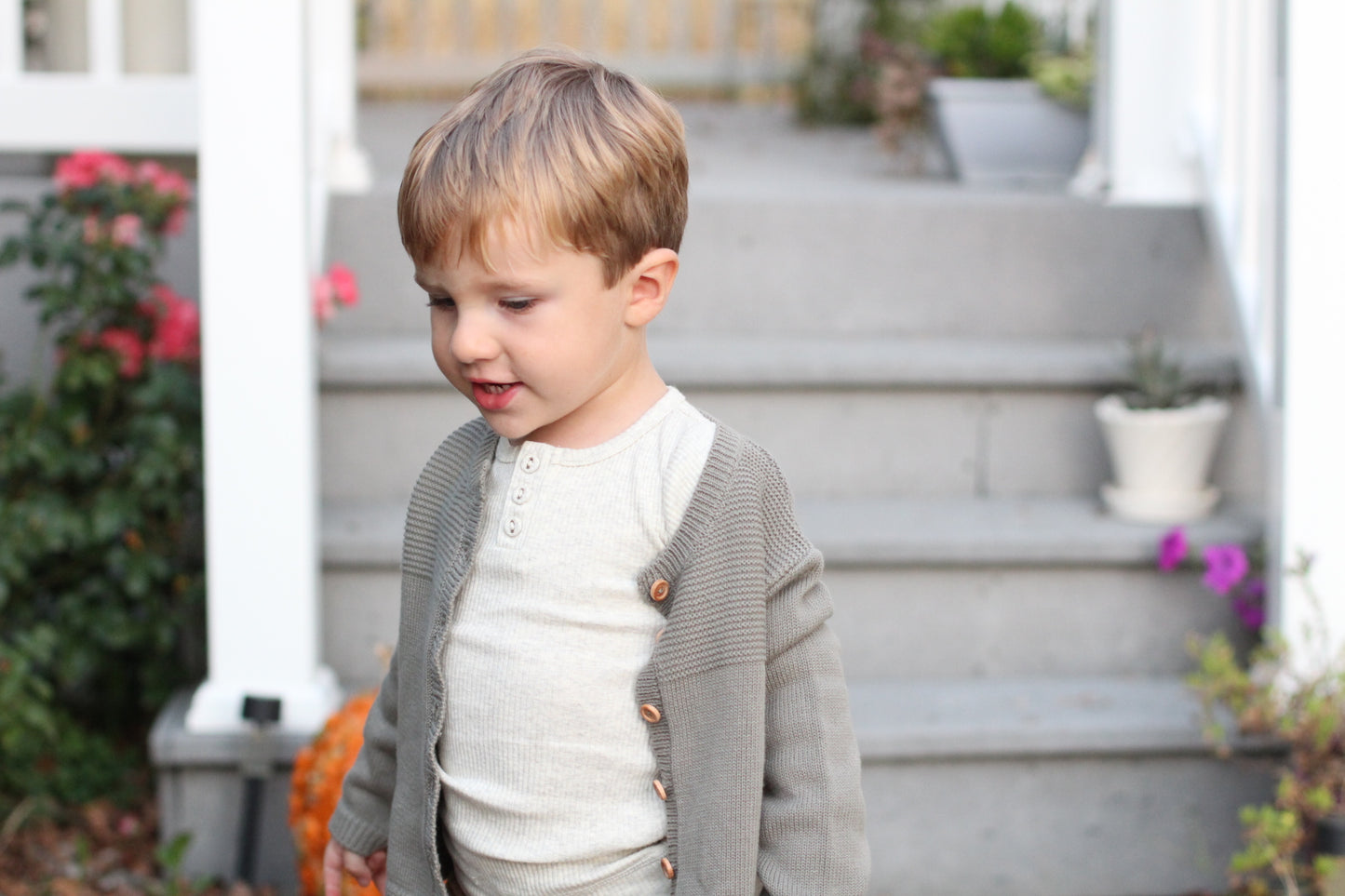 Long Sleeve Henley | Oatmeal Marle