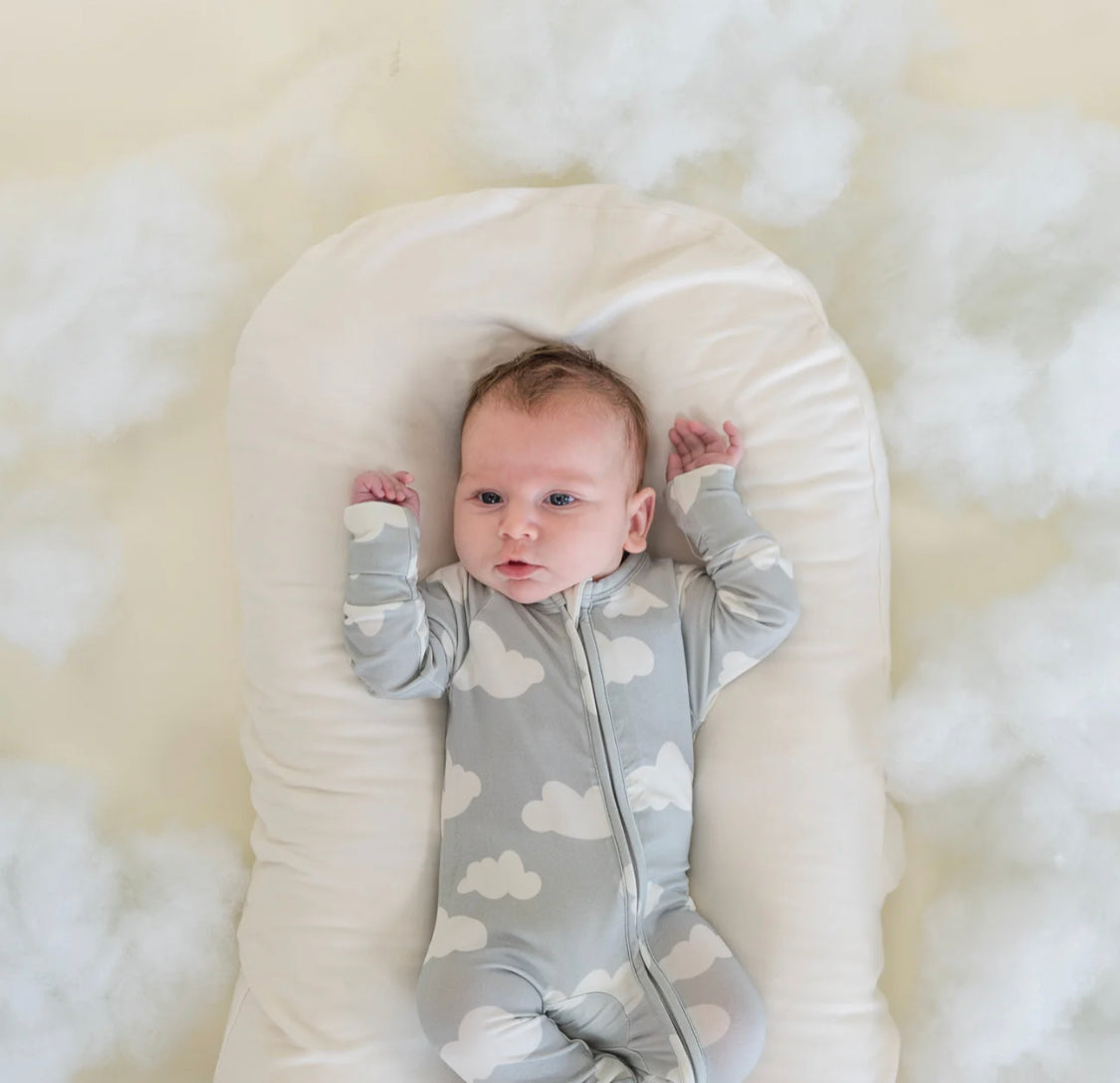 Bamboo Zip Romper | Cloud