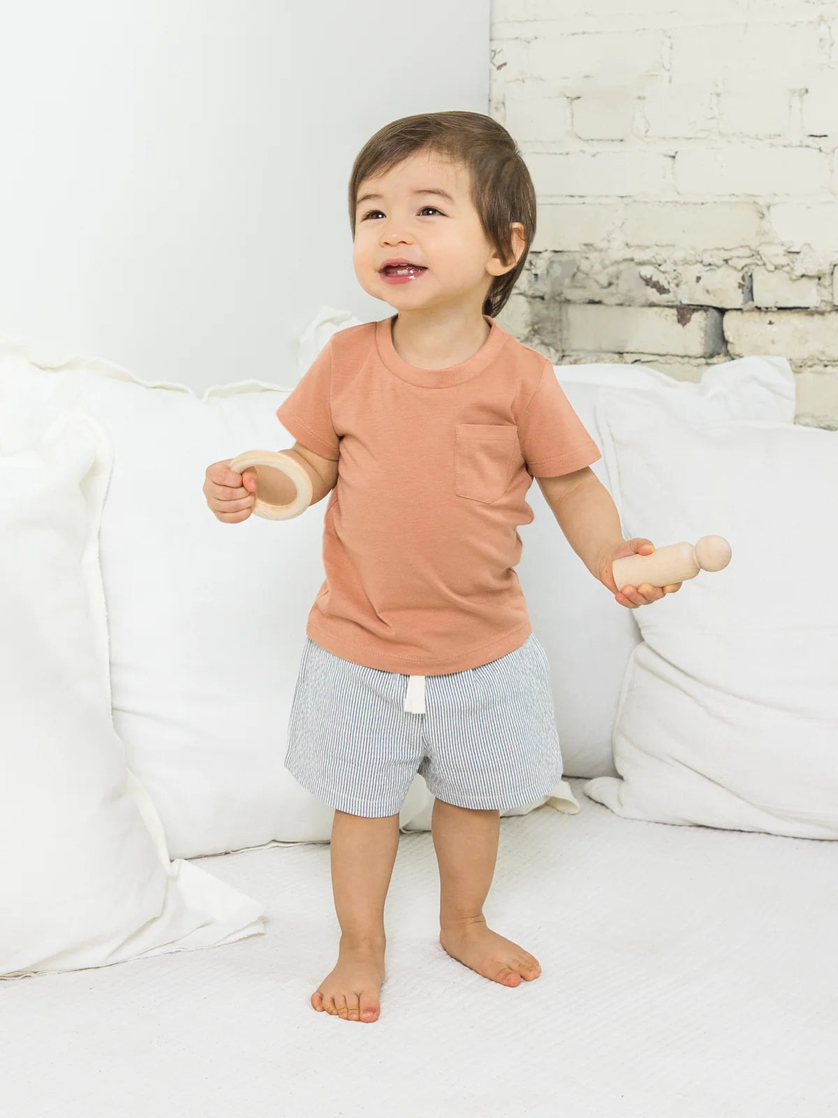 Nixie Seersucker Shorts | Shore Stripe