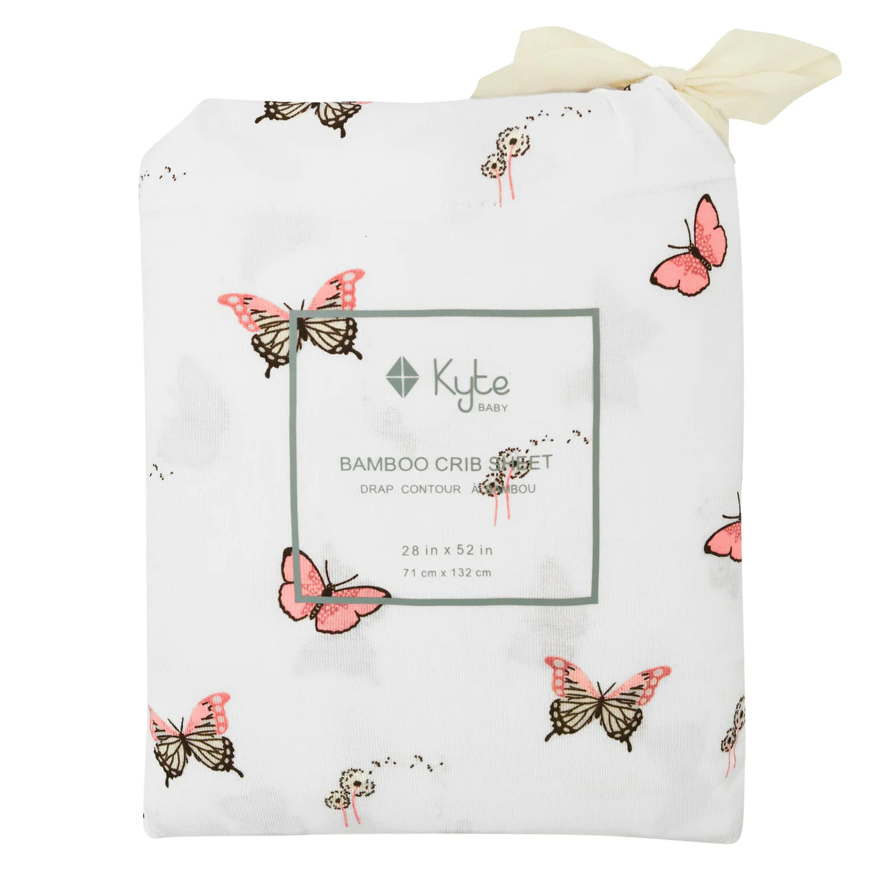 Bamboo Crib Sheet in Butterflies