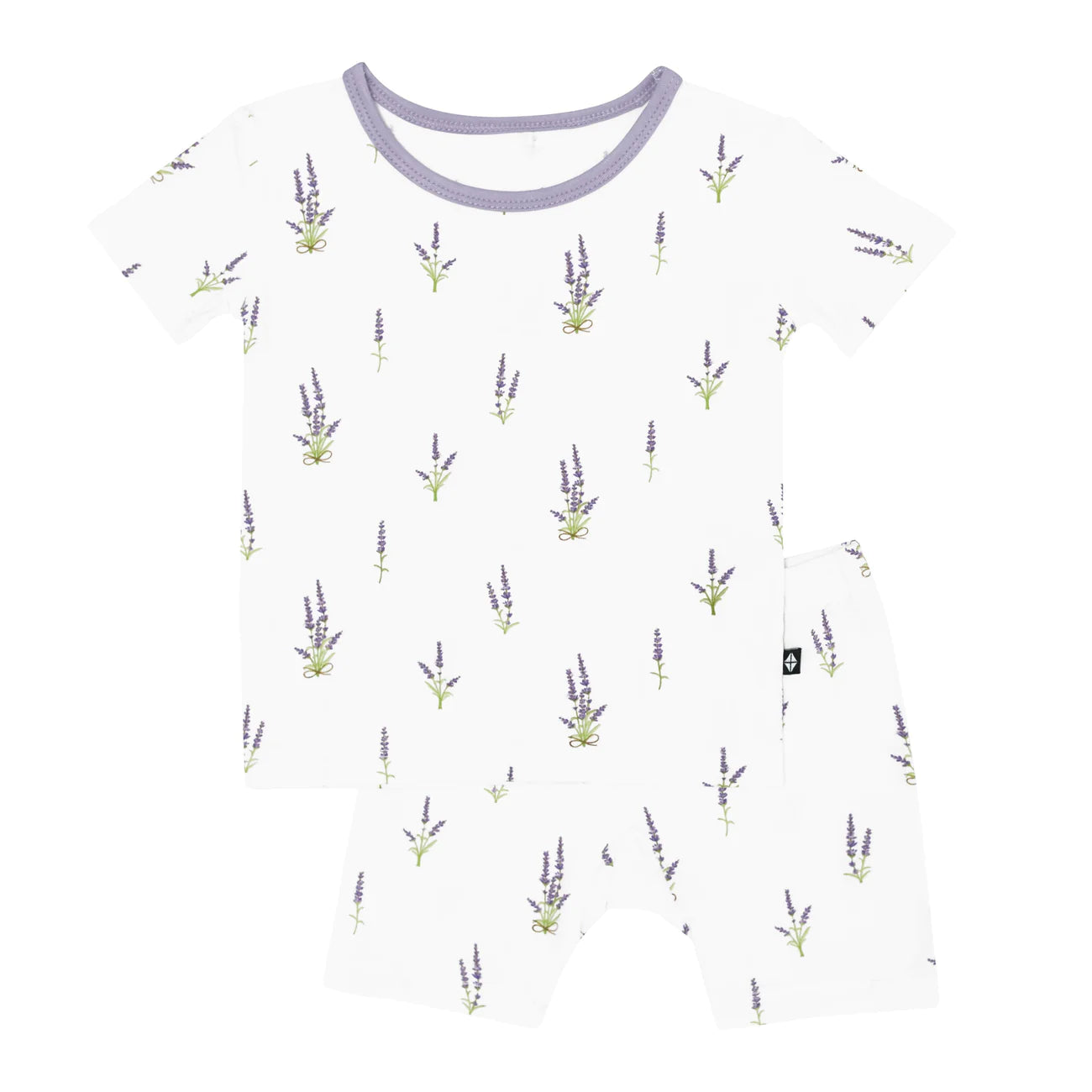 Short Sleeve Bamboo Cotton Pajama Set | Lavender
