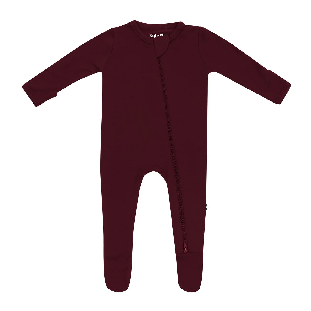 Bamboo Zippered Footie | Burgundy