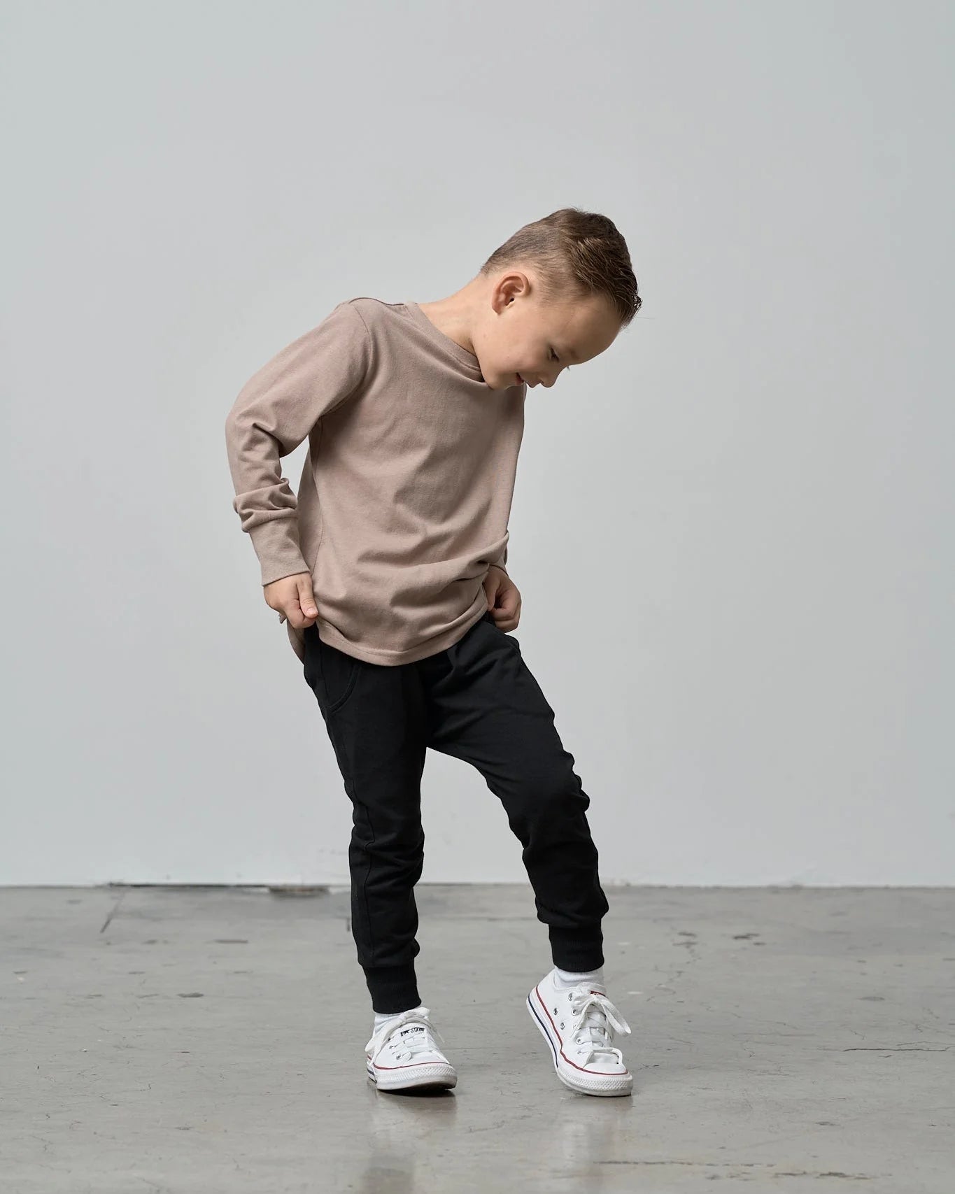 Long Sleeve Elevated Tee | Mushroom