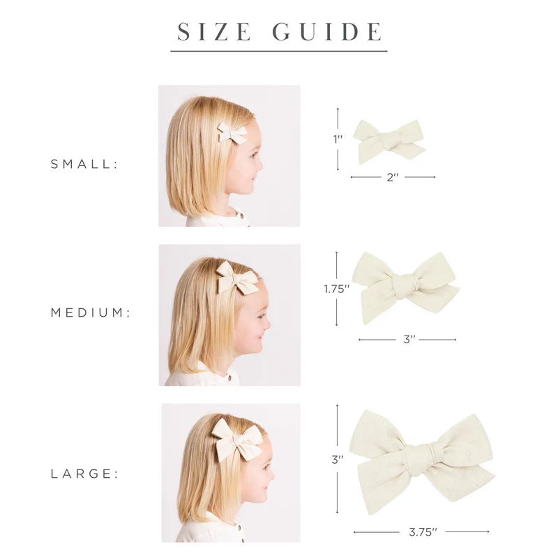 Linen Bow Pigtail Set | Cadet
