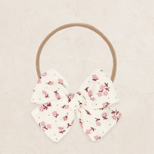 Dusty Rose Daisy Adventure Bow | Nylon Headband