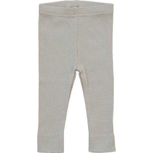 Organic Cotton Ribbed Legging | Oatmeal
