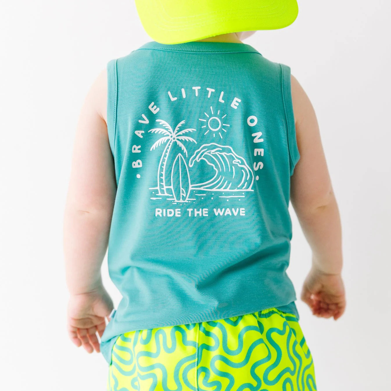 Ride The Wave Bamboo Tank | Bright Blue